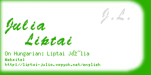 julia liptai business card